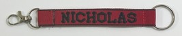 NICHOLAS Personalized Keychain Black / Red - $8.90