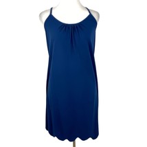 Simply Southern Dress Womens XS Blue Scalloped Hem Sleeveless Pique Cotton - £17.77 GBP