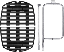 Cast Iron Cooking Grates And Burner Kit For Weber Q320 Q3000 Q3200 7646 7584 BBQ - £86.80 GBP