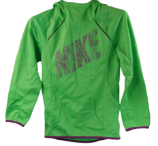 Nike Big Girls Epic Flash Fleece Graphie Hoodie,Green/Purple - SMALL - £30.36 GBP