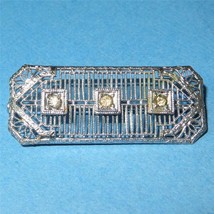 Vintage Art Deco c1930 Filigree Pin Brooch - £28.84 GBP