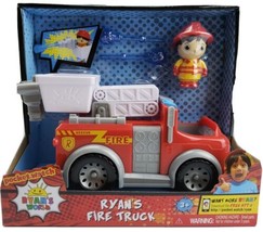 Ryan&#39;s World Ryans Fire Truck Engine Playset Fireman Figure &amp; Accessories. New - £12.57 GBP