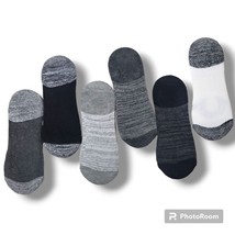TRUE RELIGION 6 Pack No Show Sock Liners Sz 10-13 Grey Scale Black White Heather - £23.34 GBP