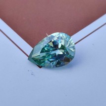 1.00 Ct Fancy Blue VVS1 Pear Excellent Cut Moissanite Loose Use For Jewelry - £21.19 GBP+