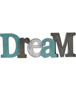 Multicolor Wooden Dream Word Sign Freestanding Block Letters Wall Mounte... - £17.08 GBP