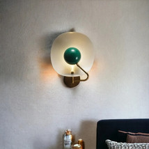 Multicolor Mid-Century Circle Wall Sconce Single Italian light Wall Hang... - $233.64