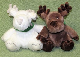 Bath & Body Works Plush Reindeer Lot Christmas Stuffed Animal Brown And White 8" - $11.34