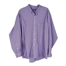 Van Heusen Button Down Shirt Regular Fit Purple White Check 2XL - £15.18 GBP