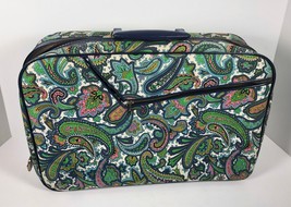 Vintage 60s 70s Groovy Mod Paisley Overnight Bag Kids Suitcase Japan Lock No Key - £31.64 GBP