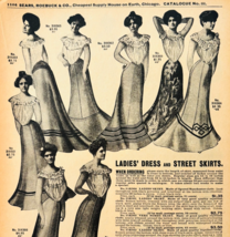 1901 Ladies Dress &amp; Street Skirt Reproduction Advertisement Sears Fashio... - $459.19 MXN