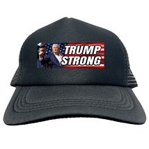 TRUMP Strong Maga Assassination FUNNY Trucker Hat Cap Foam Mesh Baseball... - $19.79
