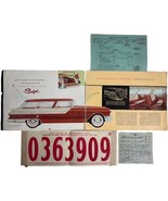 Vintage California Paper License Plate 1955 Temp Pontiac Safari  Wagon B... - £63.21 GBP