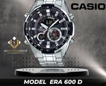 Casio Edifice Men&#39;s Stainless Steel Digital Analog Silver Watch ERA-600D... - $131.76