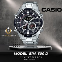 Casio Edifice Men&#39;s Stainless Steel Digital Analog Silver Watch ERA-600DB-1AVUDF - £104.01 GBP
