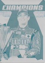 Kyle Busch 2018 Panini Victory Lane Racing Authentic Cyan Printing Plate (Champi - £106.29 GBP
