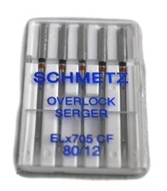 Schmetz Sewing Machine Chrome Finish Needle ELX705CF-80 - $10.95