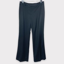 ANN TAYLOR career office black virgin wool lined dress pants trousers si... - $33.87