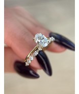 Lab Grown 1.55 Carat Oval Cut E/VVS2 Diamond Engagement Ring 18k Yellow ... - €1.512,79 EUR