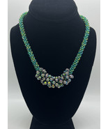 Green Pear Kumihimo Necklace - $140.00