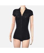 LilyCoco Women&#39;s Knit Button Front Collar Romper Playsuit Bodysuit Size ... - $14.24