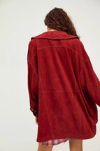 New Free People WTF Brooklyn Suede Jacket $468 LARGE Raspberry  - £162.61 GBP