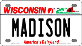 Madison Wisconsin Novelty Mini Metal License Plate Tag - $14.95