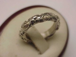 Estate Vintage  Sterling Silver 925   Wedding Band   Ring, 1930s - £420.86 GBP