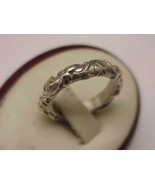 Estate Vintage  Sterling Silver 925   Wedding Band   Ring, 1930s - £421.88 GBP