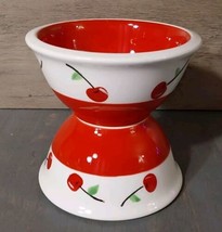 Potters Studio Ceramic 2pc Cherry Bowls Dipping Appetizer Serving 2.25x4.5 - £25.54 GBP