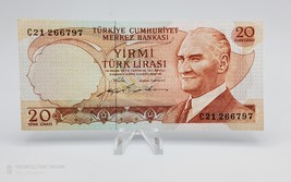 Turkey Banknbote 20 Lire 1971 P-187a ~ AU - $4.12 CAD