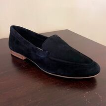ALDO Womens Black Suede Almond Toe Slip On Loafer Flats Low Block Heel - $35.63