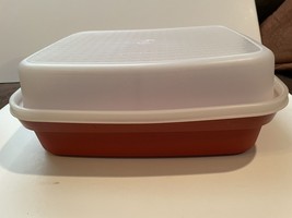 Vintage Tupperware 1294 Large Marinade Keeper Container Paprika With Lid - $14.00