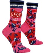 Blue Q Women&#39;s Crew Socks Dear Wine Yes socks size women size 5-10 - $18.98 CAD
