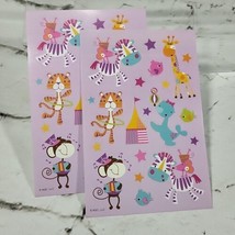 American Greetings Stickers Zoo Party Animals Birthday Scrapbooking Lot 2 Sheets - $9.89