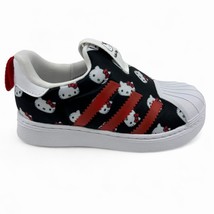 Adidas Superstar 360 White Black Vivid Red Toddler Girls Hello Kitty Sneaker - $44.95