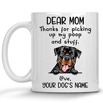 Personalized Rottweiler Coffee Mug, Custom Dog Name, Customized Gifts For Dog Mo - £11.84 GBP