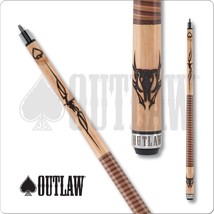 Outlaw Original OL42 Cow Skull Two Toned Wrap Pool Cue 19oz Free Shipping! - £160.16 GBP