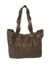 Genuine Leather Tote Bag w/ Pockets, Large Leather Handbag, Jessy - $153.50