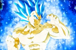 Vegeta Super Saiyan Blue Evolution Poster | Exclusive Art | Dragon Ball | NEW - £15.79 GBP