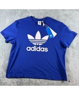 adidas IN8437 Women Blue Crew Neck Short Sleeve Trefoil Boxy T-Shirt Siz... - $444.00 MXN