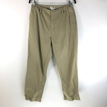 REI Womens Khaki Pants High Waist Straight Leg Cotton Beige Size 12 - £11.61 GBP