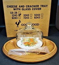 1960&#39;s GOODWOOD Cheese &amp; Cracker Tray with Glass Cover, Tray Measures 12&quot;, NEW - £39.55 GBP