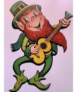Beistle Saint Patricks Leprechaun Decoration Die Cut Guitar Cardboard Paper - $468.29 MXN