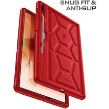 For Galaxy Tab S7 Fe 2021 Tablet Case Silicone Shockproof Protective Cover Red - £25.71 GBP