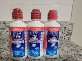 Lot of 3 Travel Size Alcon Clear Care Plus HydraGlyde 3 oz Exp 7/2025 - $19.79