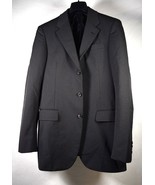 Prada Mens Three Button Blazer Pinstripe Nylon Jacket 46R Italy - $201.71 CAD