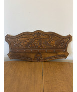 Vintage Embossed Fruit Wooden Key Rack Holder Collector Wood Display Rack - $19.79