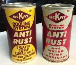 Vintage Advertising Tin (2) NOS McKay LA CA Radiator Cooling Anti Rust 16/p90 - £22.86 GBP