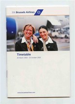 Brussels Airlines Timetable March 2003 - $9.90