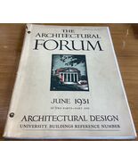 Architectural Forum June 1931 Part 1 University Buildings - $11.99